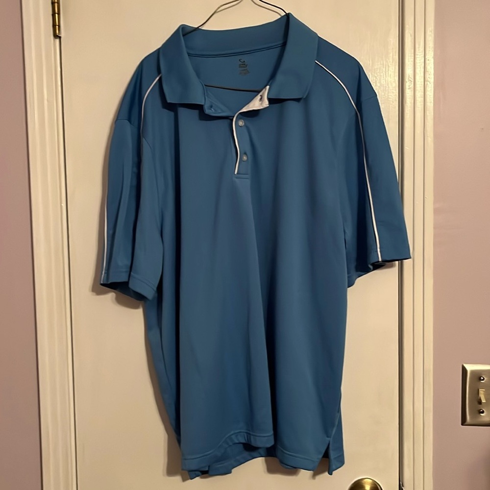 Vintage Turquoise Open Trails Polo, XL